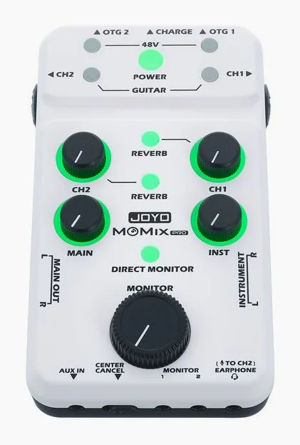 Joyo Momix Pro Portable Interface, tasomittarit ja merkkivalot, kuva 2