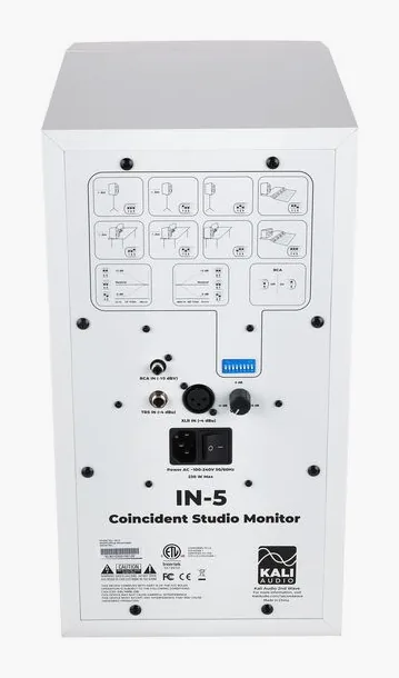 Kali Audio IN-5 White, kotelo sivusta kuvattuna, kuva 4