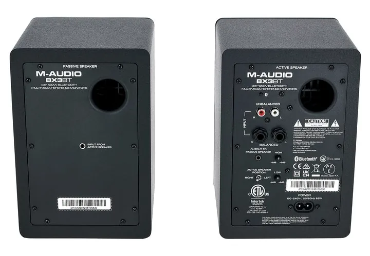 M-Audio BX3BT, logo ja pinta, kuva 4