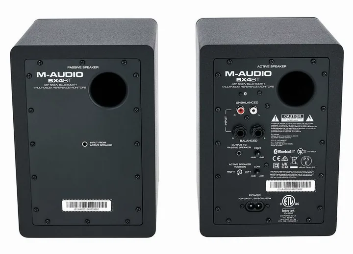 M-Audio BX4BT, kotelo sivusta kuvattuna, kuva 4