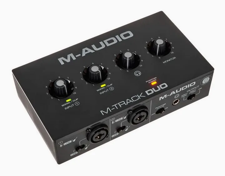M-Audio M-Track DUO, tulot etupuolella, kuva 3