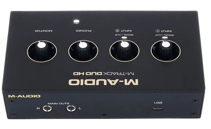 M-Audio M-Track Duo HD, tasomittarit ja merkkivalot, kuva 4