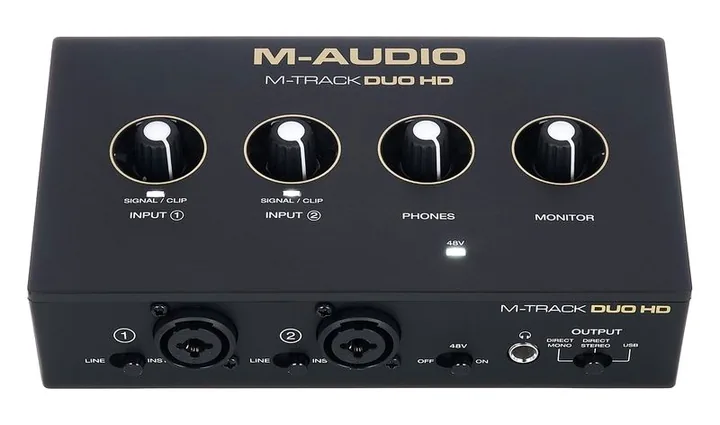 M-Audio M-Track Duo HD Producer Pack, laitteen yläpinta, kuva 3