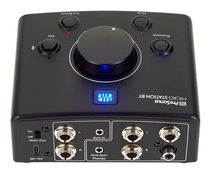 Presonus MicroStation BT, takapaneeli liitäntöineen, kuva 4