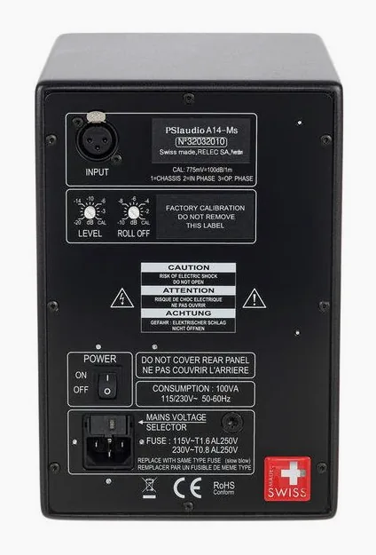 PSI Audio A14-M Studio Black, bassorefleksiaukko, kuva 4