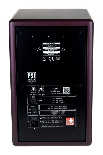 PSI Audio A21-M Studio Red, etupaneeli bassoelementteineen, kuva 4