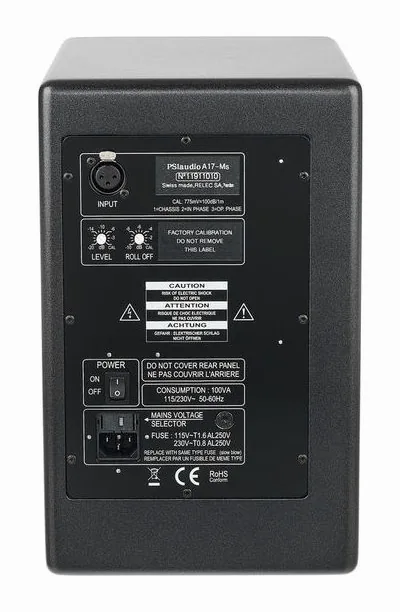 PSI Audio A17-M Metal Black, logo ja pinta, kuva 4