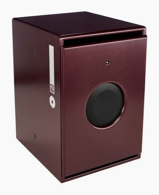 PSI Audio Sub A125-M Studio Red, etupaneeli bassoelementteineen, kuva 3