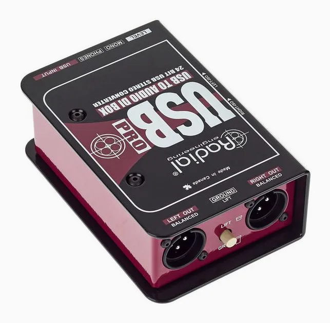 Radial Engineering USB-Pro, etupaneeli säätimineen, kuva 3