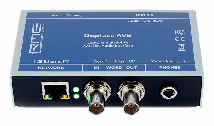 RME Digiface AVB, etupaneeli säätimineen, kuva 2