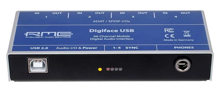 RME Digiface USB, liitännät takana, kuva 2
