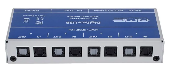 RME Digiface USB, liitännät takana, kuva 4