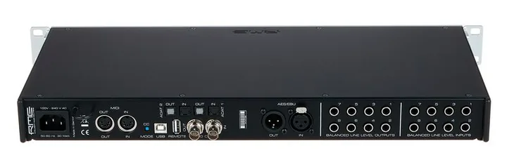 RME Fireface 802 FS, liitännät takana, kuva 4