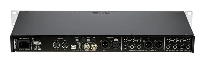 RME Fireface UFX II, kotelo sivusta kuvattuna, kuva 4