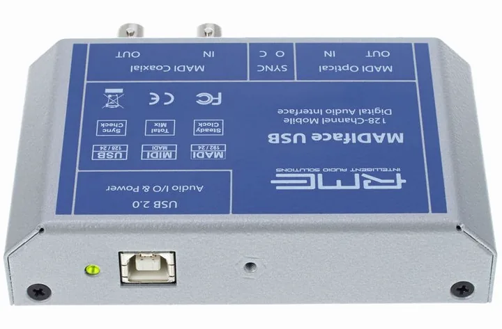 RME Madiface USB, laitteen yläpinta, kuva 4