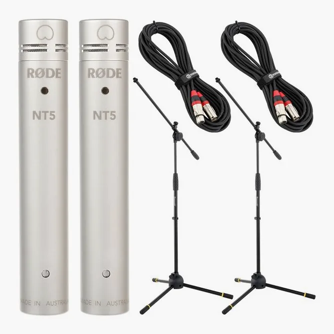 Rode NT5-MP Stand Bundle edestä neutraalia taustaa vasten