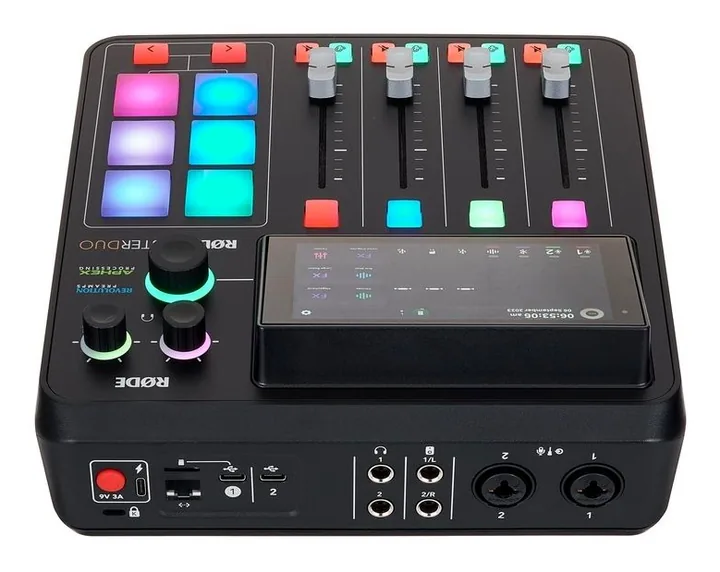 Rode Rodecaster Duo, tasomittarit ja merkkivalot, kuva 4