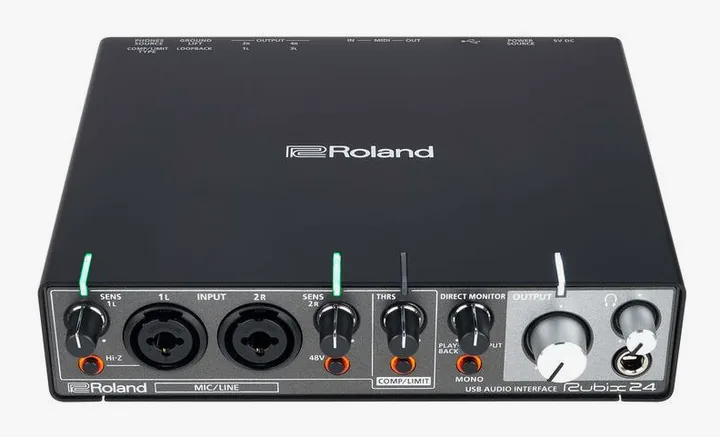 Roland Rubix24, tasomittarit ja merkkivalot, kuva 2