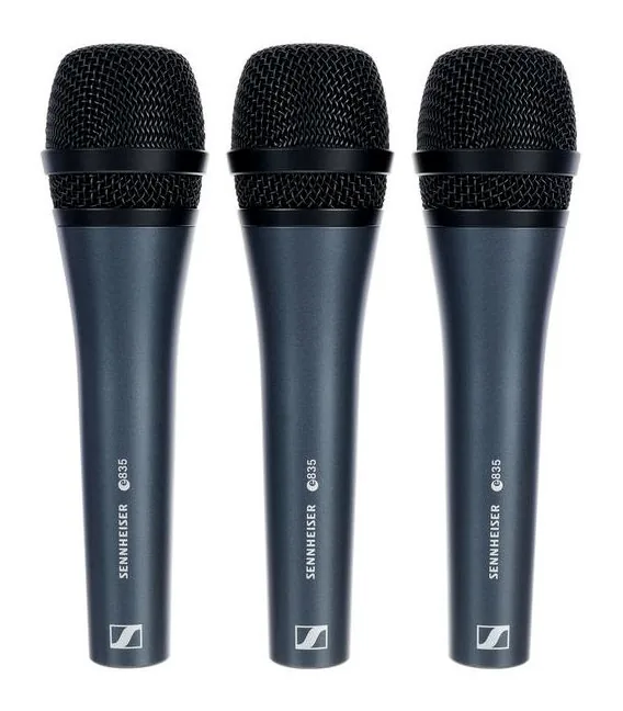 Sennheiser E835 3Pack edestä kuvattuna