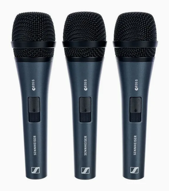 Sennheiser E835-S 3Pack Bundle, ritilä edestä, kuva 2