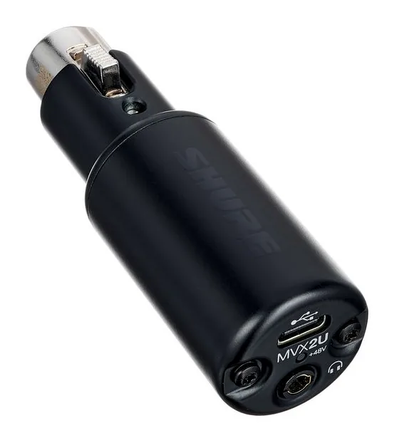 Shure Motiv MVX2U, tulot etupuolella, kuva 3