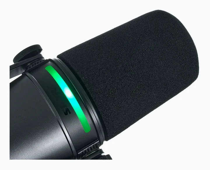 Shure MV7i, mikrofonin kori läheltä, kuva 3