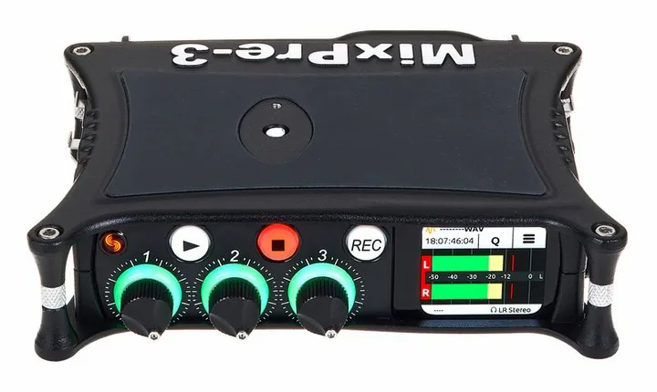 Sound Devices MixPre-3 II, laitteen yläpinta, kuva 2