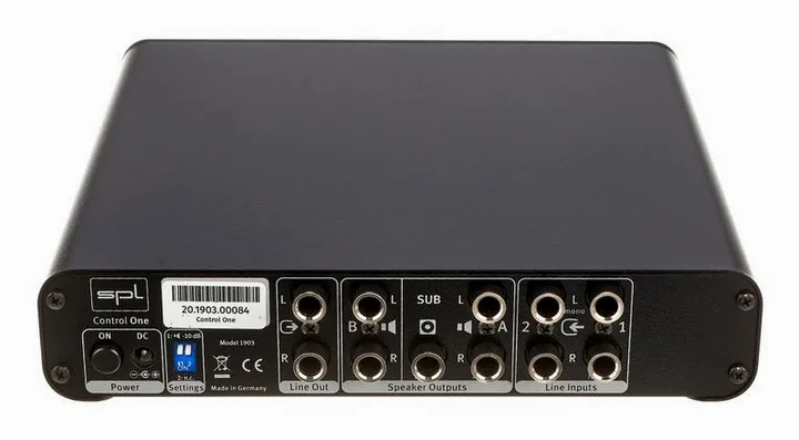 SPL Control One, takapaneelin säätimet, kuva 4