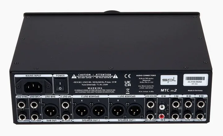 SPL MTC MK2, takapaneelin säätimet, kuva 4