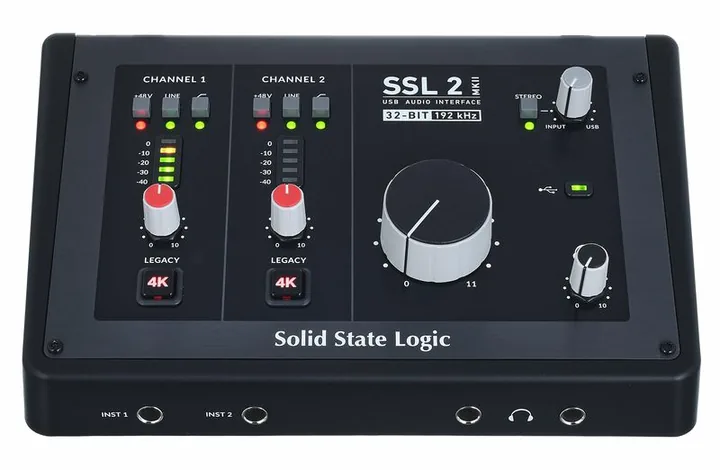 SSL 2 MKII, etupaneeli säätimineen, kuva 2