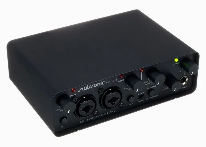 Swissonic Audio 2, tulot etupuolella, kuva 3