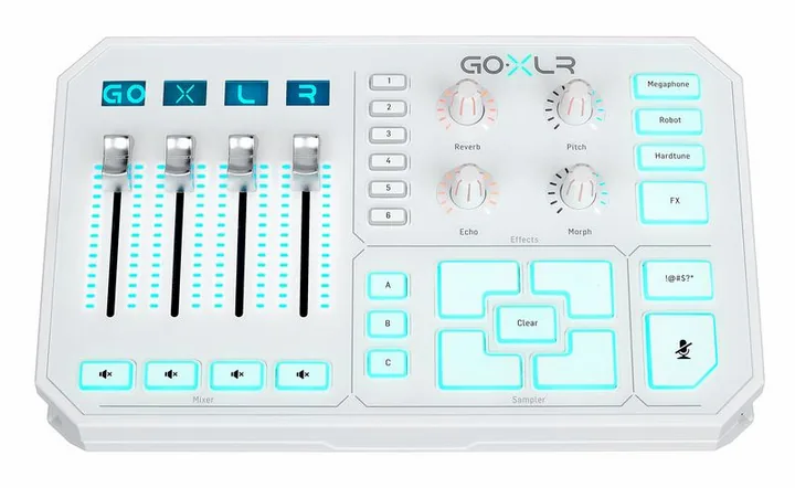 TC-Helicon Go XLR-WH, liitännät takana, kuva 2