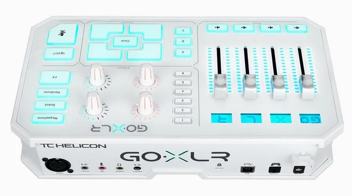 TC-Helicon Go XLR-WH, etupaneeli säätimineen, kuva 4