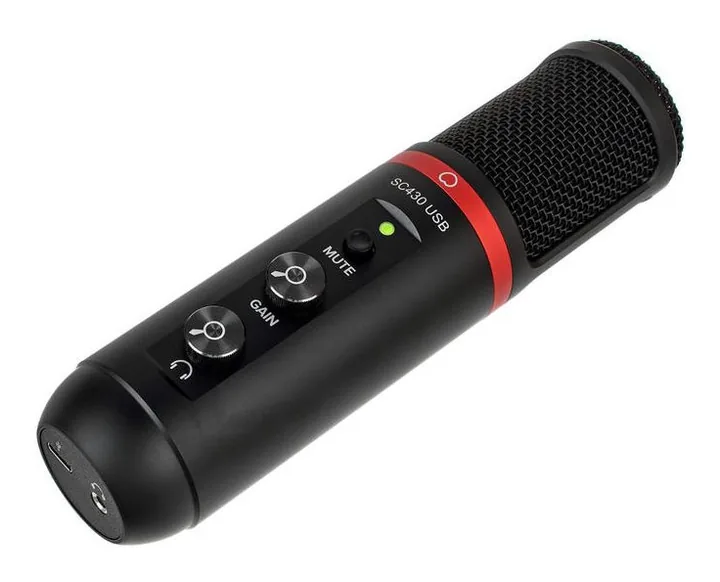 the t.bone SC 430 USB Desktop-Set, mikrofonin kori läheltä, kuva 4