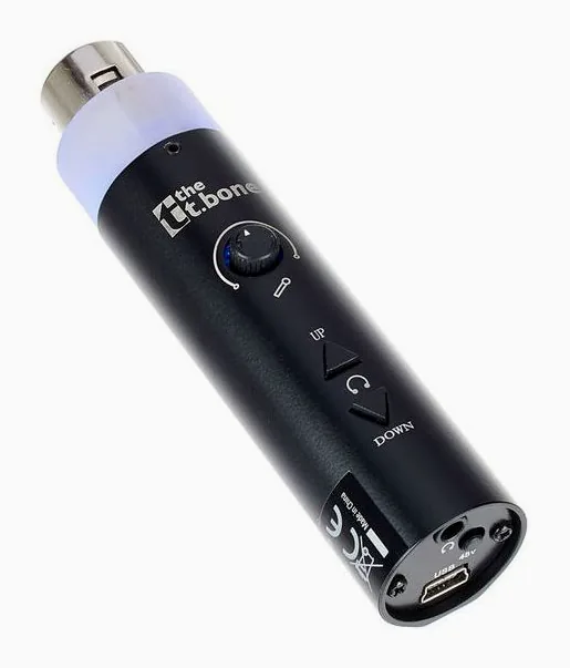 the t.bone MicPlug USB, tasomittarit ja merkkivalot, kuva 3