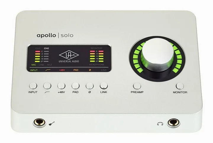 Universal Audio Apollo Solo USB Heritage Ed., laitteen yläpinta, kuva 3