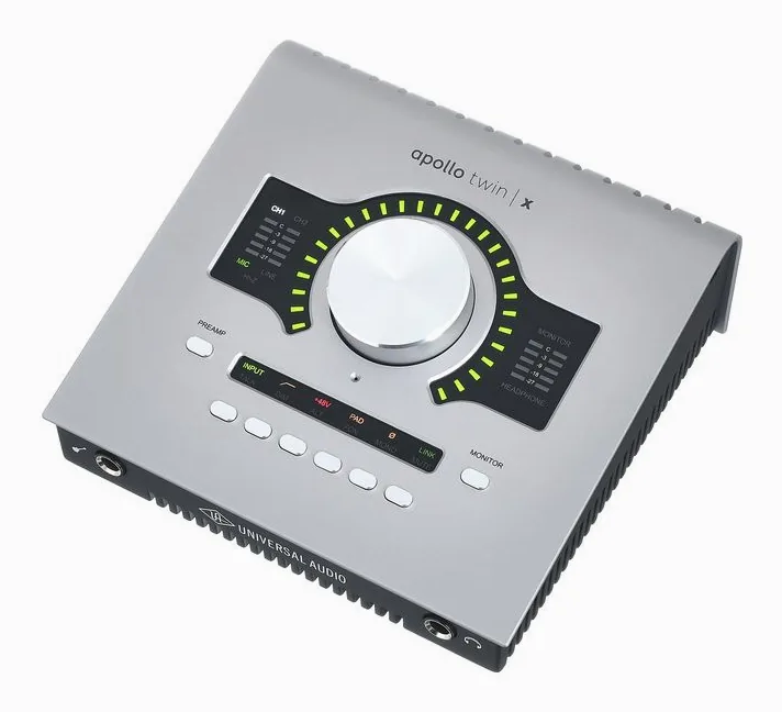 Universal Audio Apollo Twin X Duo Gen2 AC, tasomittarit ja merkkivalot, kuva 2