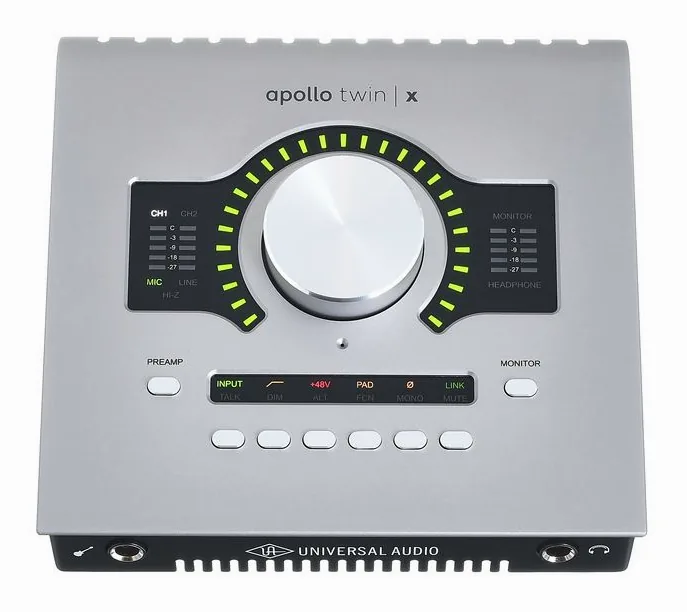 Universal Audio Apollo Twin X Quad Gen2 AC, tasomittarit ja merkkivalot, kuva 3