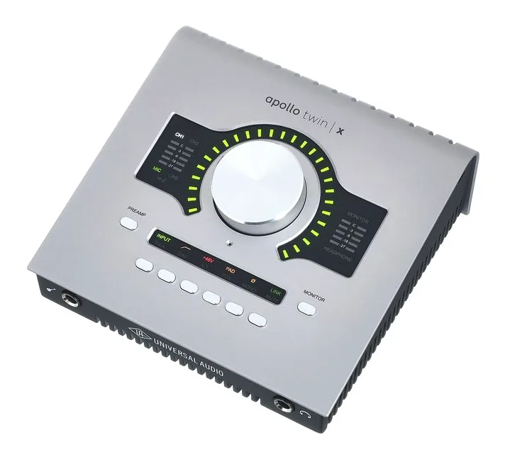 Universal Audio Apollo Twin X Quad Gen2 AC Pro, etupaneeli säätimineen, kuva 2