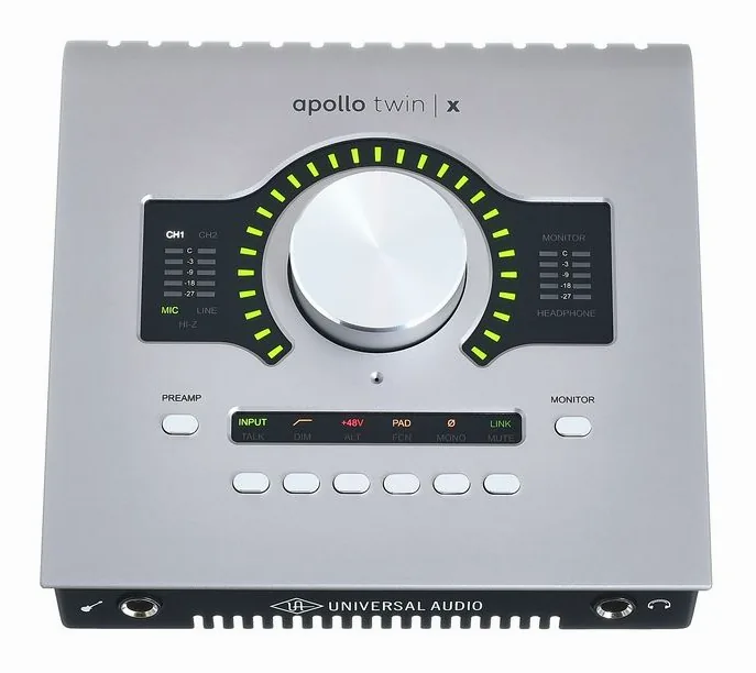 Universal Audio Apollo Twin X Quad Gen2 AC Pro, laitteen yläpinta, kuva 3