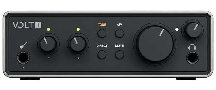 Universal Audio Volt 1 Gen2, laitteen yläpinta, kuva 3