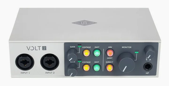 Universal Audio Volt 2 USB Recording Studio, kotelo sivusta kuvattuna, kuva 2