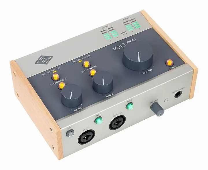 Universal Audio Volt 276 USB Recording Studio, kotelo sivusta kuvattuna, kuva 3