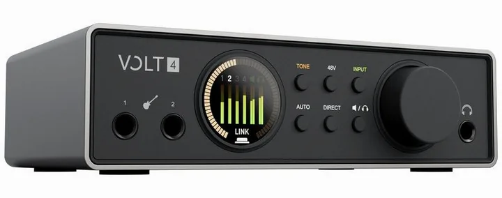 Universal Audio Volt 4 Gen2, kotelo sivusta kuvattuna, kuva 2