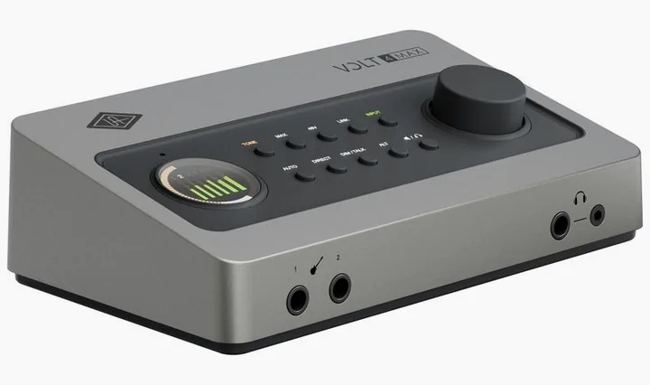 Universal Audio Volt 4 Max, kotelo sivusta kuvattuna, kuva 2