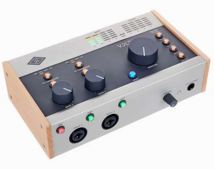 Universal Audio Volt 476 USB Recording Studio, kotelo sivusta kuvattuna, kuva 3