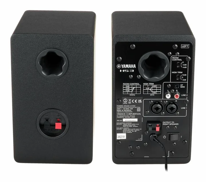 Yamaha HS 3, kotelo sivusta kuvattuna, kuva 4