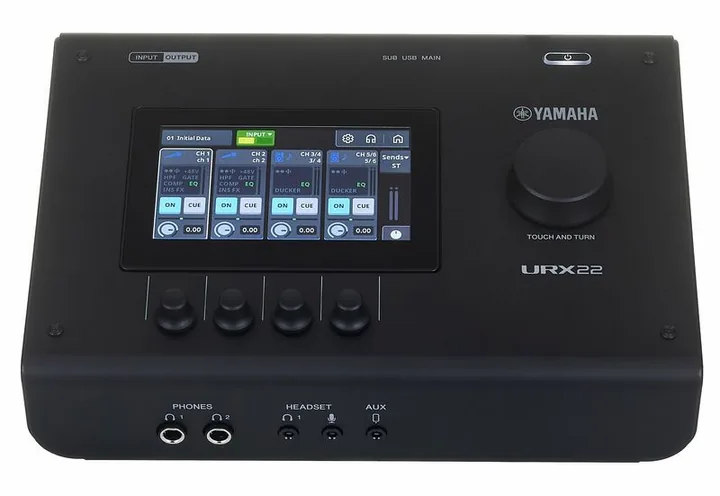 Yamaha URX22 BK, laitteen yläpinta, kuva 2