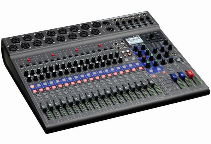 Zoom LiveTrak L-20, tulot etupuolella, kuva 3