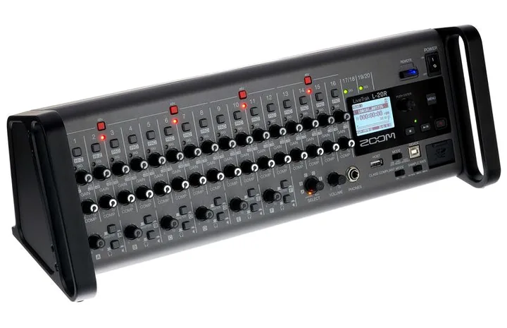 Zoom LiveTrak L-20R, etupaneeli säätimineen, kuva 3